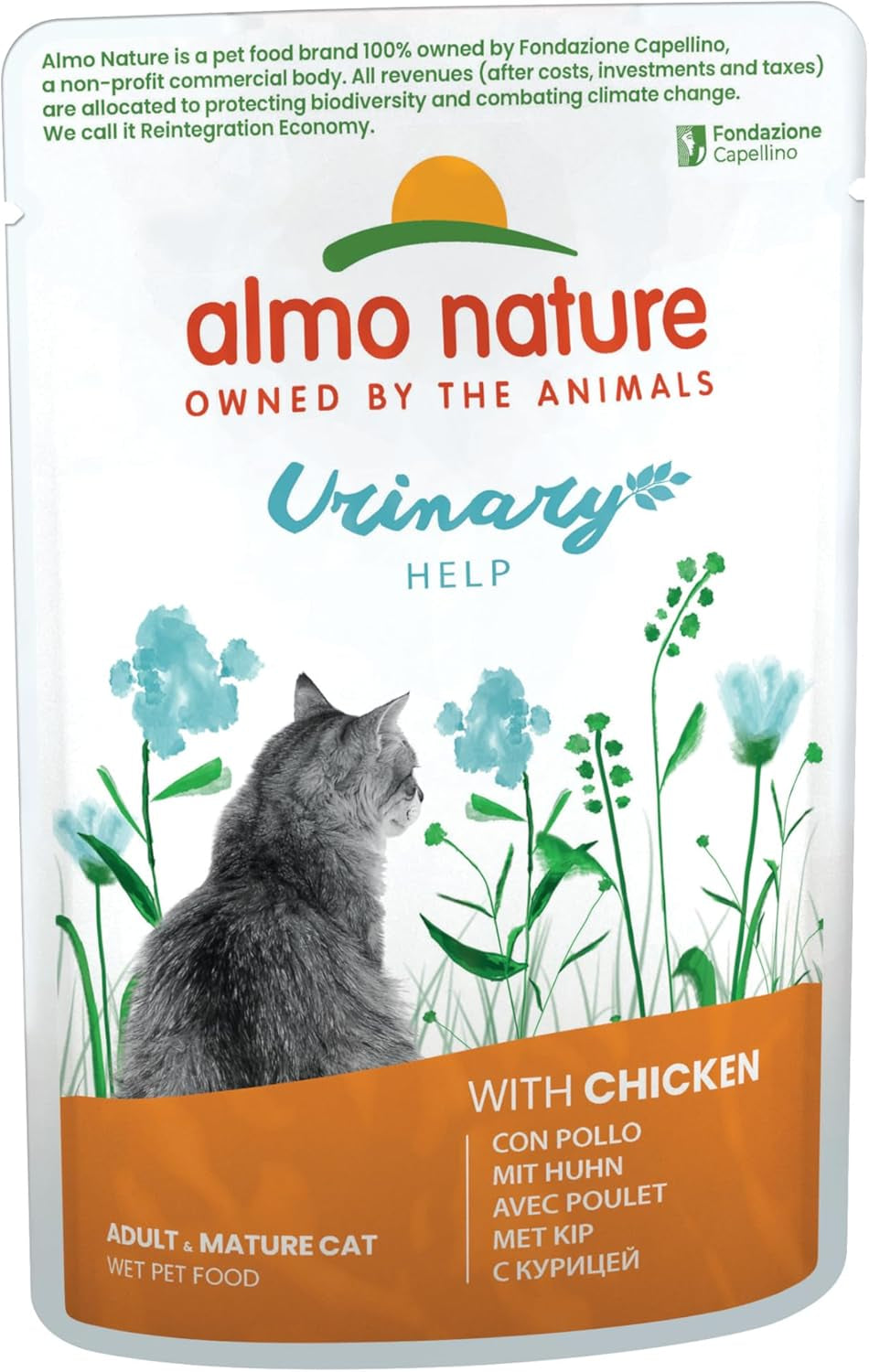 Almo Nature Functional Urinary Help - Aliment humide pour chats adultes avec chatons - Favorise la santé des voies urinaires - 30 sachets de 70 g chacun