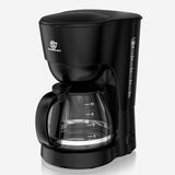 Cafetière filtre 1,25 L pour 10 tasses de café filtre, carafe en verre lavable au lave-vaisselle, thermos, système anti-goutte, arrêt automatique, 600 W, protection contre l'ébullition sans eau pour la maison et le bureau