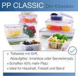 LocknLock PP Classic ensemble de pots de conservation des aliments 5 pièces | 180 ml, 350 ml, 600 ml, 870 ml, 3,6 L | 100 % étanche à l'air et à l'eau | sans BPA | organisateur de congélateur et de réfrigérateur | vont au lave-vaisselle et au micro-ondes Boîtes de conservation des aliments Naty Shop
