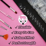TRIXES 500 pcs Gel Ongles Conseils Ongles Français Clair Acrylique Conseils pour DIY Manucure 10 Modèles Différents