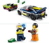 LEGO City Car Chase avec voiture de police et muscle car, train jouet avec 2 voitures de course, cadeau de police pour enfants, garçons et filles à partir de 6 ans, set avec policier et figurines Ganovin 60415 Jeux de construction Besuche den LEGO-Store
