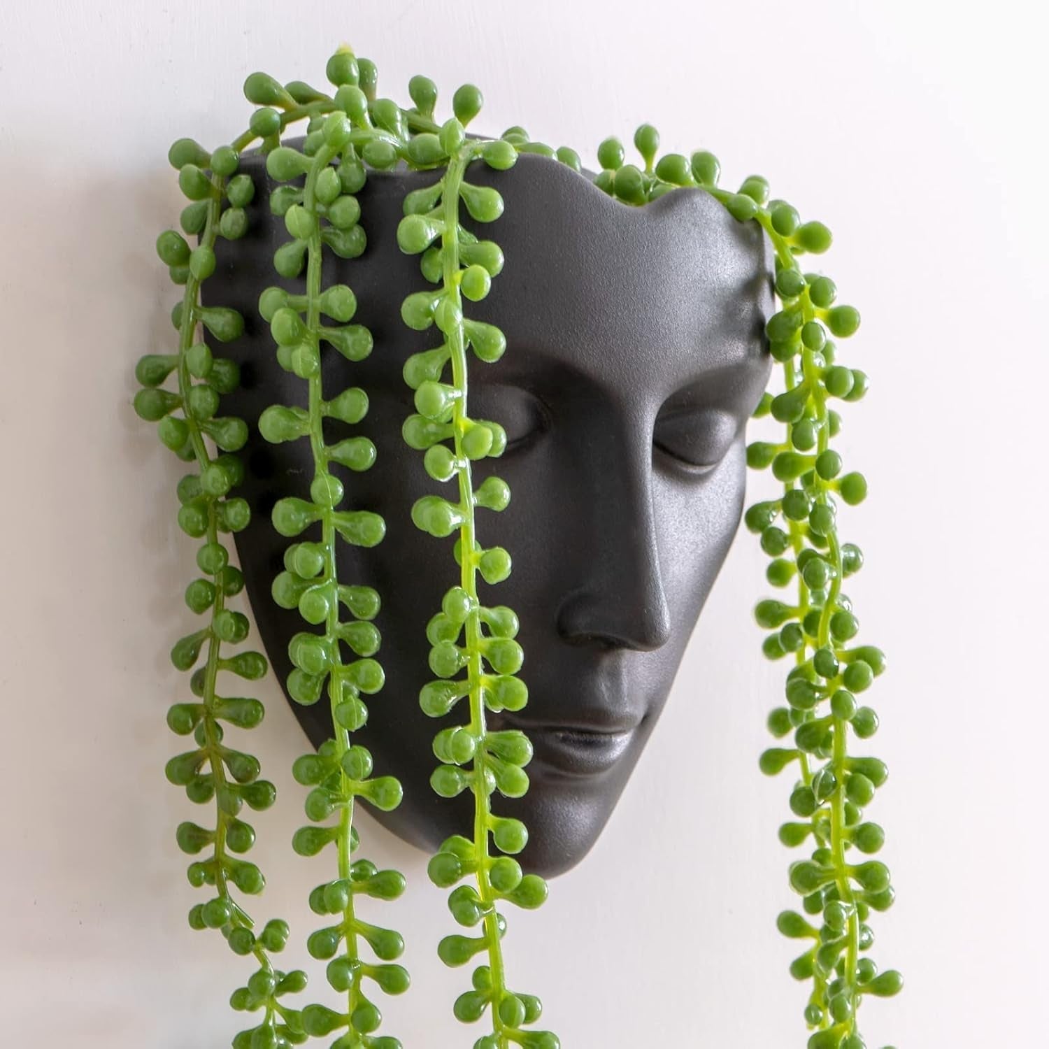 Notakia Pot de fleurs mural à facettes pour intérieur et extérieur avec drainage pour plantes grasses, cactus et petites plantes, décoration unique pour la maison, cadeau pour les amis et la famille