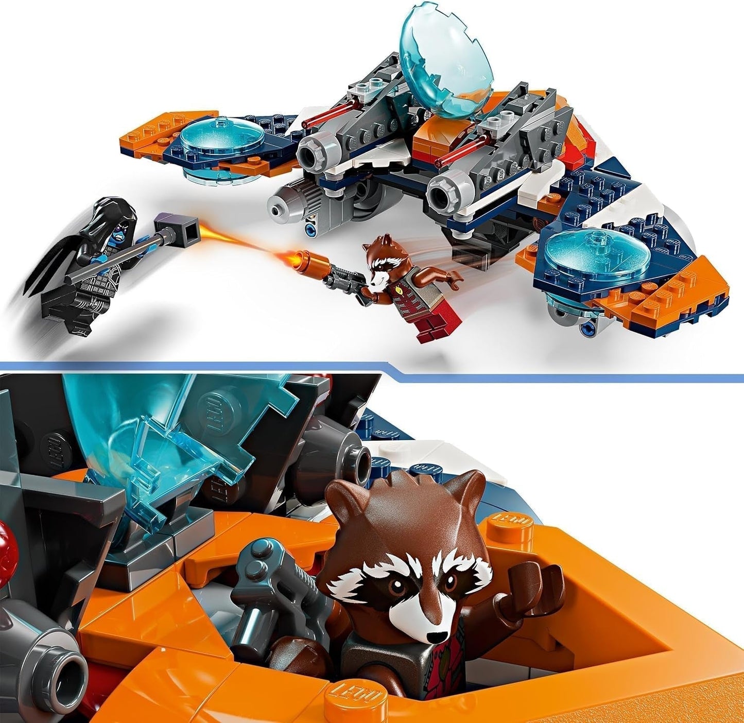 LEGO Marvel Rockets Vaisseau spatial contre. Ronan Ensemble de vaisseau spatial à construire Les Gardiens de la Galaxie Figurine de super-héros Jouet Cadeau pour garçons et filles de 8 ans 76278 Jeux de construction Besuche den LEGO-Store