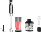 Cecotec Batteur à main Powergear 1500 - Klingen Aus Titanium Beschichtung, 21 Geschwindigkeitsstufen, 1500 W, Inklusiv Glas Mit Deckel. (Noir et Edelstahl, XL) Cuisine Naty Shop 4 Zubehörteile