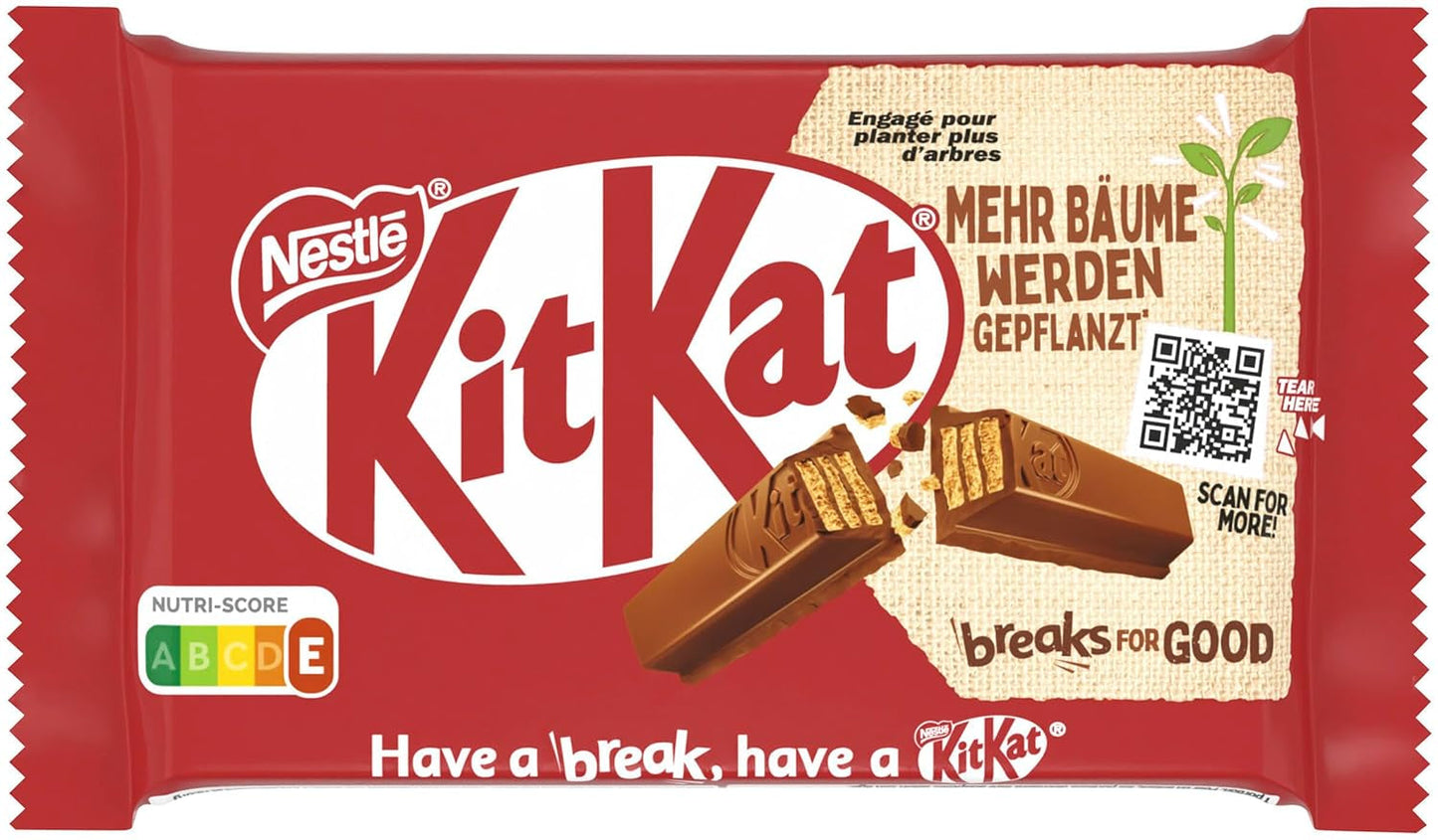 Barres de chocolat Nestlé Classic, barres de gaufrettes croustillantes au chocolat au lait, paquet de 48 (24 x 41,5 g)