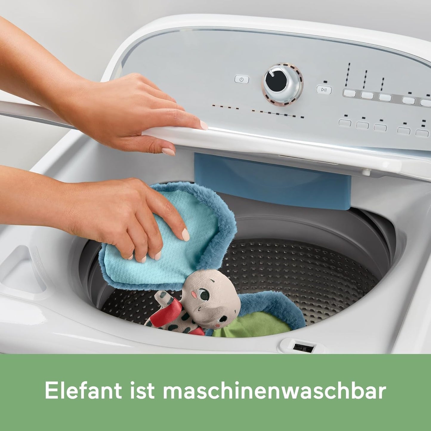 Fisher-Price Giant Ear Elephant - Adorable peluche douce avec de très grandes oreilles, composée à 90 % de plastique recyclé et emballage certifié FSC, pour bébés de 3 mois et plus, HKD63 Bebe Toys Naty Shop