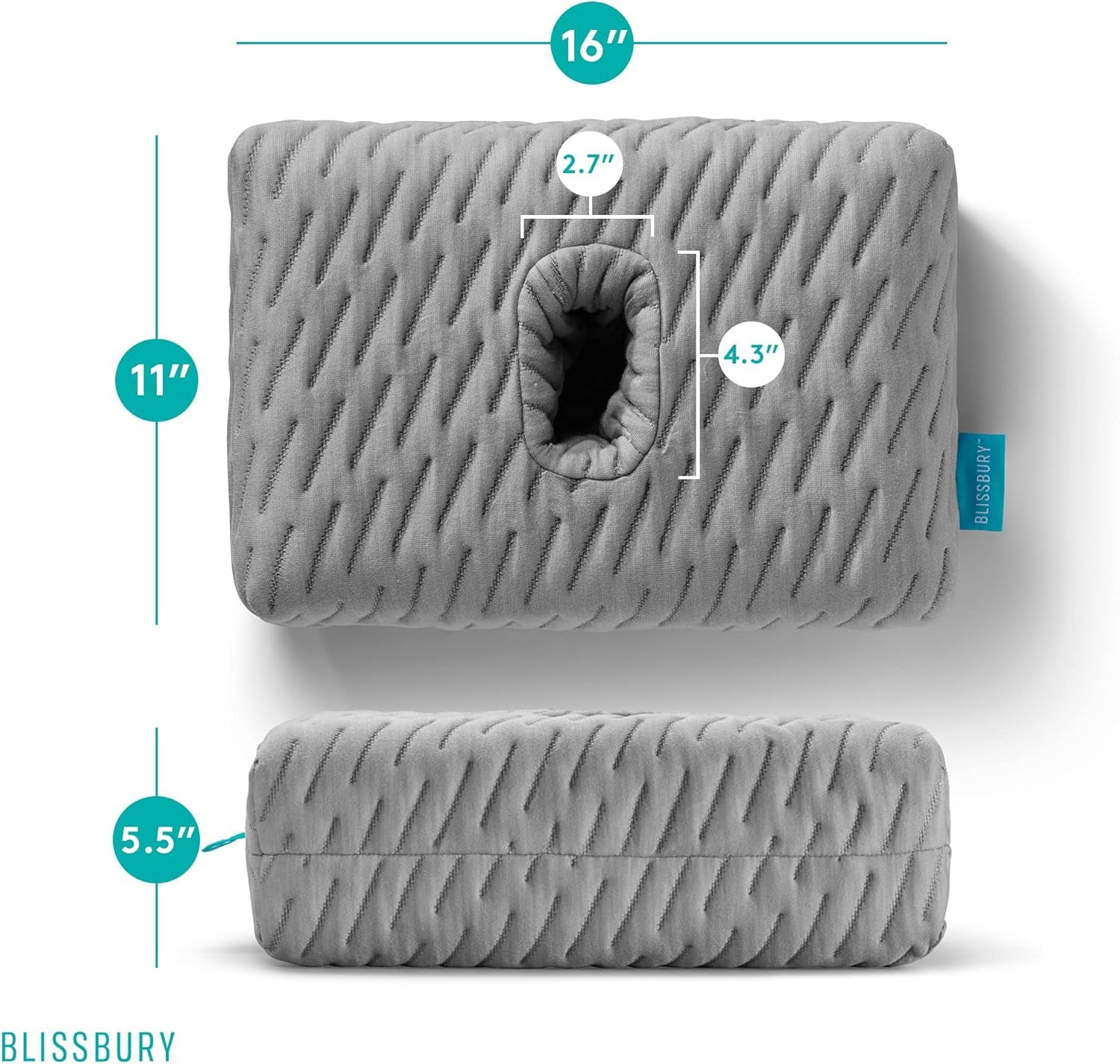 Mini coussin d'oreille BLISSBURY pour personnes souffrant de douleurs aux oreilles Naty Shop coussinets standards