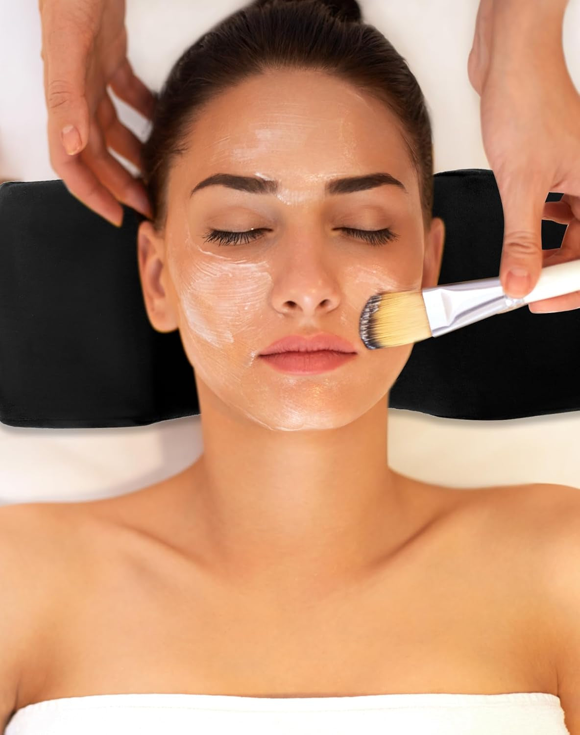 QWORK® Wimpernkissen, U-Förmiges Beauty Makeup Kissen, Ergonomisches Wimpernkissen Für Verlängerungen, Memory Foam Wimpernkissen Für Den Heimgebrauch Im Schönheitssalon (Schwarz) Oreillers orthopédiques cervicaux Naty Shop
