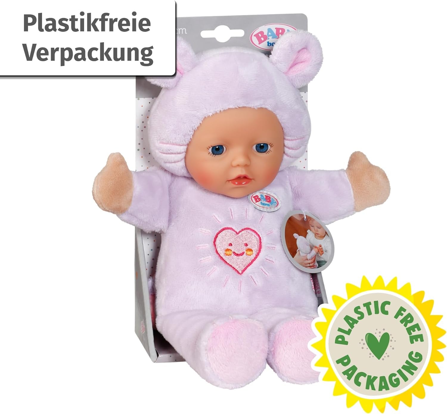 Baby Born for Babies Poupée Douce Souris, 26 cm, avec Oreilles et Poches pour les Doigts, pour Nouveau-nés, 836590 Zapf Creation, Rose