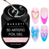 Makartt Gel 3D Nail Art – Gel de colle strass 15 g pour porte-clés à ongles, gel de sculpture d'ongles multifonctionnel pour la conception d'ongles à faire soi-même, sculpture d'ongles, modélisation d'ongles à la maison (transparent)