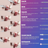 Depvko 30 pièces embouts de coupe-ongles, 3/32'' en céramique pour ongles, acrylique, diamant, haut-fil, Hartmetall, fer à repasser pour maison de salon, gel, manucure, atelier de coiffure (avec 3 étuis)