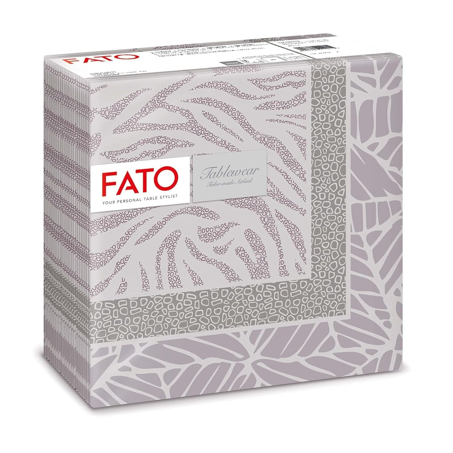 Fato - Serviettes en papier sec, airlaid, effet textile, paquet de 50 serviettes, 40X40 pliées en format 4, Tropicana Decor