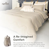 Couette Night Lark sans housse, 4,5 Tog, King Size, collection Dot touffetée, literie de luxe, hypoallergénique, lavable en machine, couettes et couettes sable chaud Naty Shop