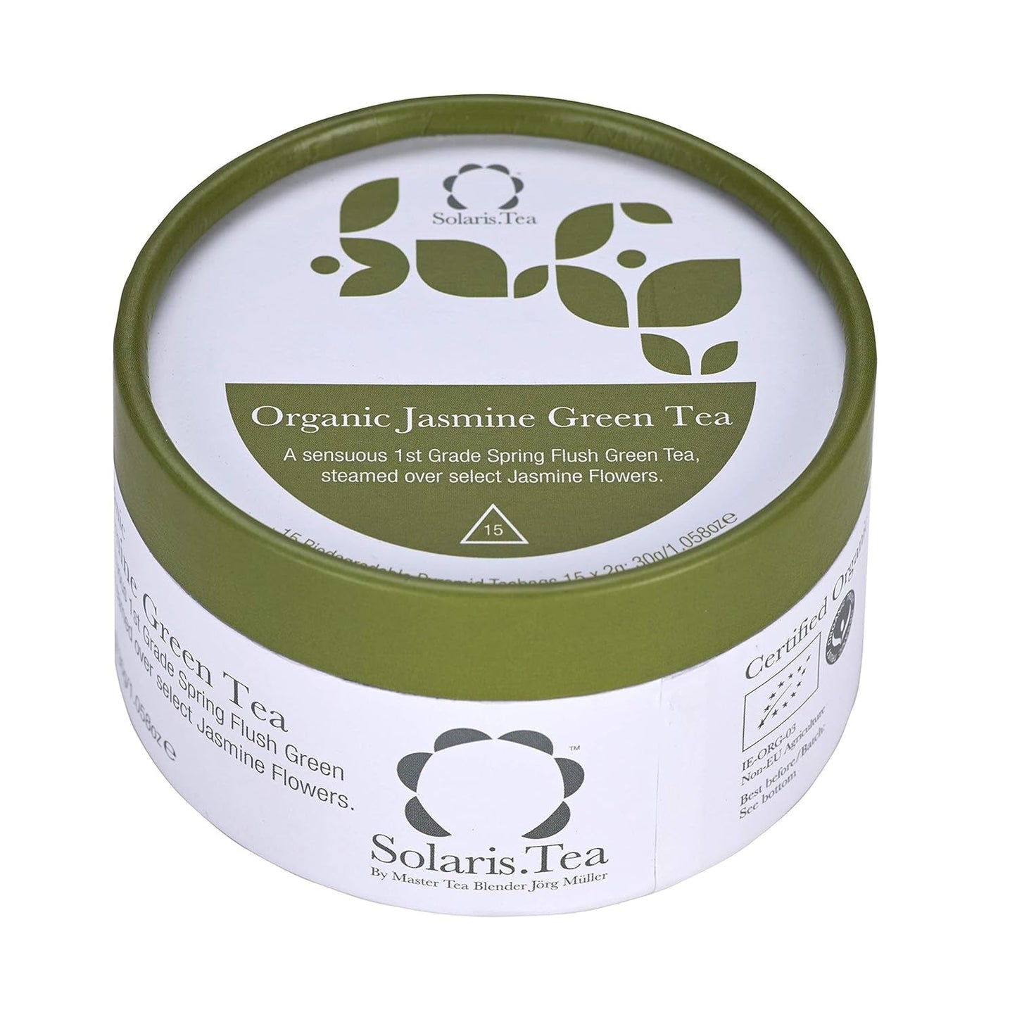 Thé vert au jasmin biologique 15 sachets de thé en soie 1 paquet (1 x 30 g)