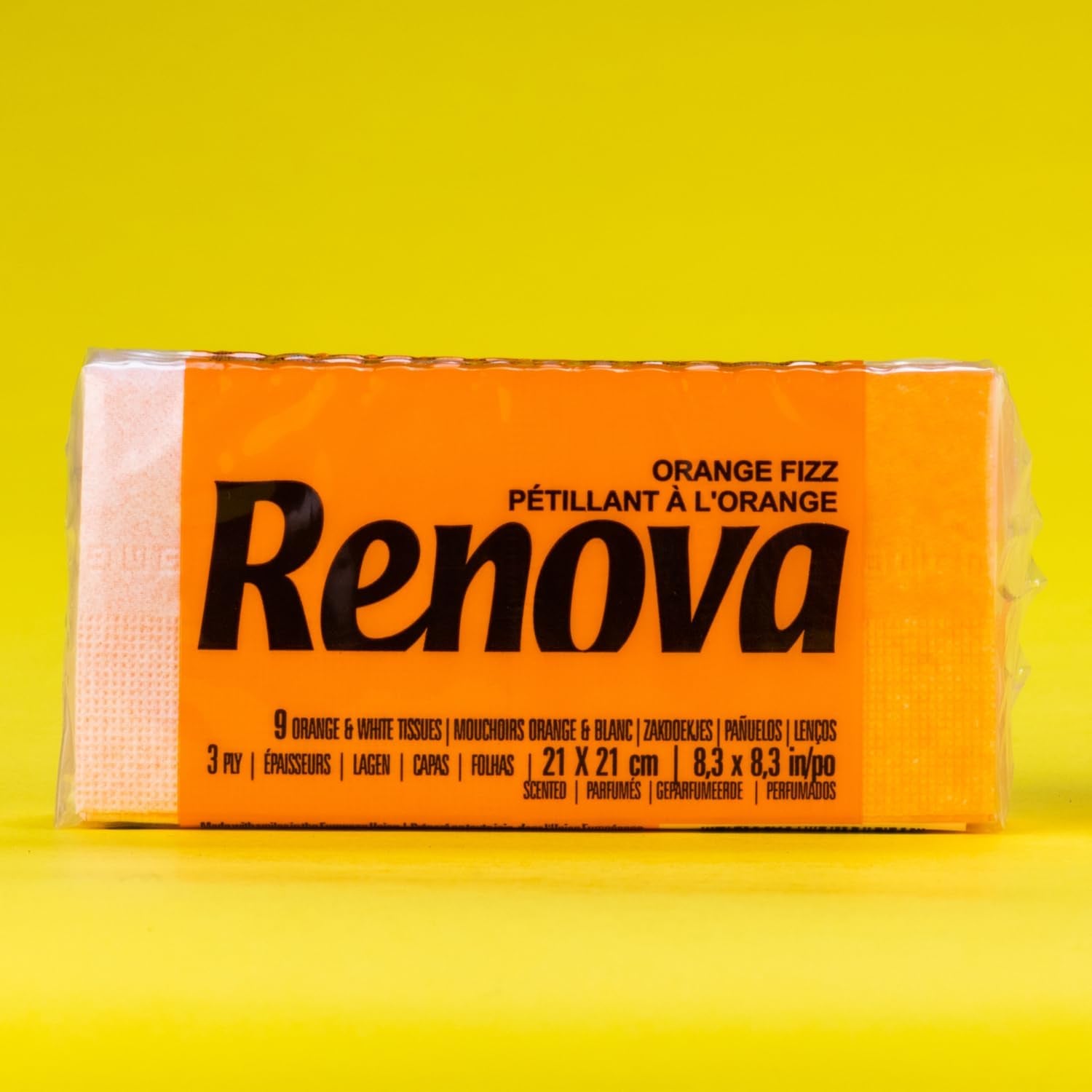 RENOVA ORANGE FIZZ Mouchoirs de poche 6 paquets