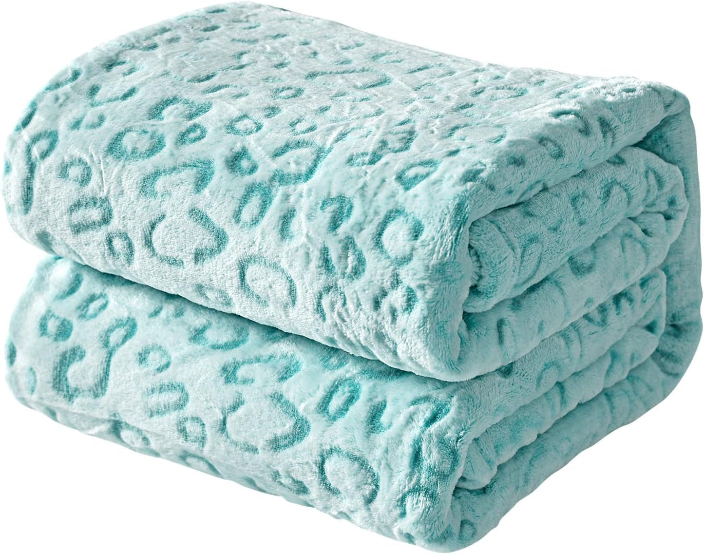 Plaid polaire flanelle FY FIBER HOUSE, couverture microfibre imprimé guépard 3D, 228 X 274 cm, violet Couettes et couettes Naty Shop Bleu 50"X60"
