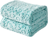 Plaid polaire flanelle FY FIBER HOUSE, couverture microfibre imprimé guépard 3D, 228 X 274 cm, violet Couettes et couettes Naty Shop Bleu 50"X60"