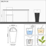 LECHUZA DELTA Premium 30 blanc brillant 15500