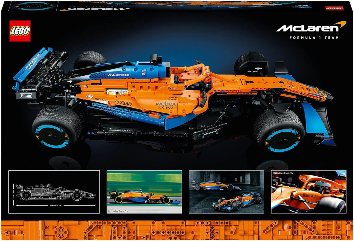 Lego Technic Mclaren Formula 1 Racing Car - Modèle F1 adulte avec moteur V6 et direction - Cadeau pour les fans de sports mécaniques et les collectionneurs - 42141 Jeux de construction Besuche den LEGO-Store