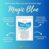 Magic Blue Spiruline Colorant alimentaire naturel en poudre Bleu (végétalien cru) Bleu foncé à bleu pastel clair – Colorant alimentaire en poudre d'algues phycocyanine – Colorant alimentaire naturel | Pureraw 5G