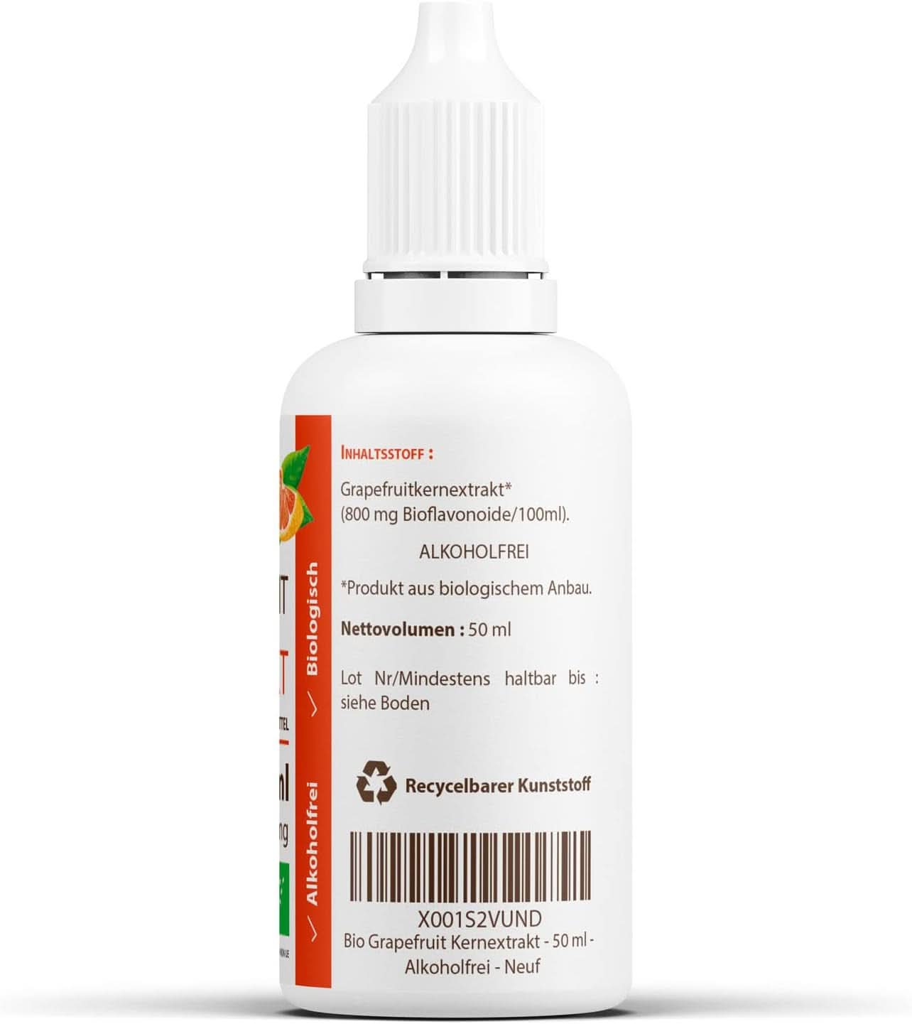 Extrait de pépins de pamplemousse bio 50 ml - sans alcool Arome Naty Shop