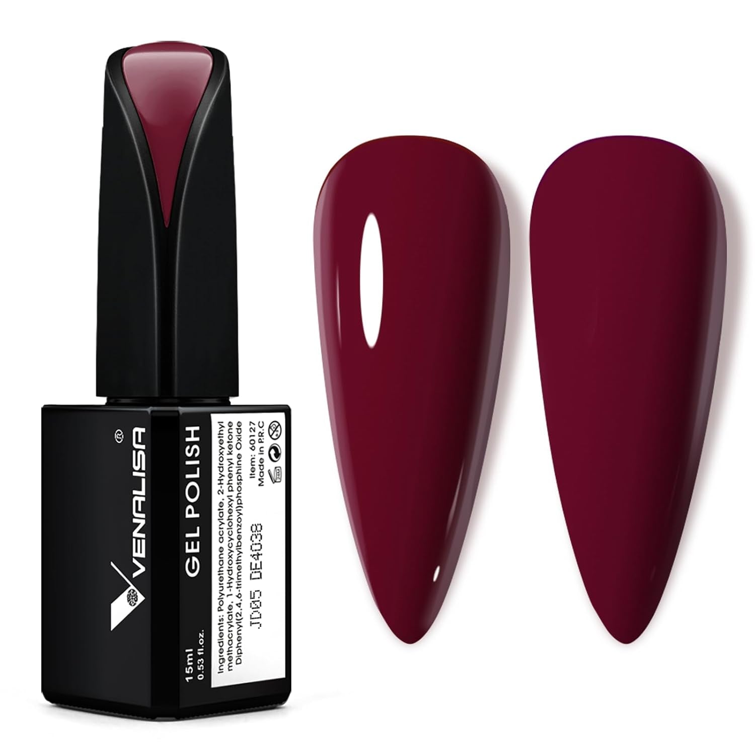 VENALISA Vernis à ongles UV orange corail 15 ml Vernis à ongles gel pour lampe à ongles UV Modèles de vernis à ongles gel orange corail transparent pour la conception des ongles à faire soi-même