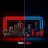 Bialetti Moka Express Stranger Things Cafetière 6 tasses, bouton musique avec fonction de chargement USB-C, ne convient pas aux plaques à induction, 6 tasses (270 ml), noir