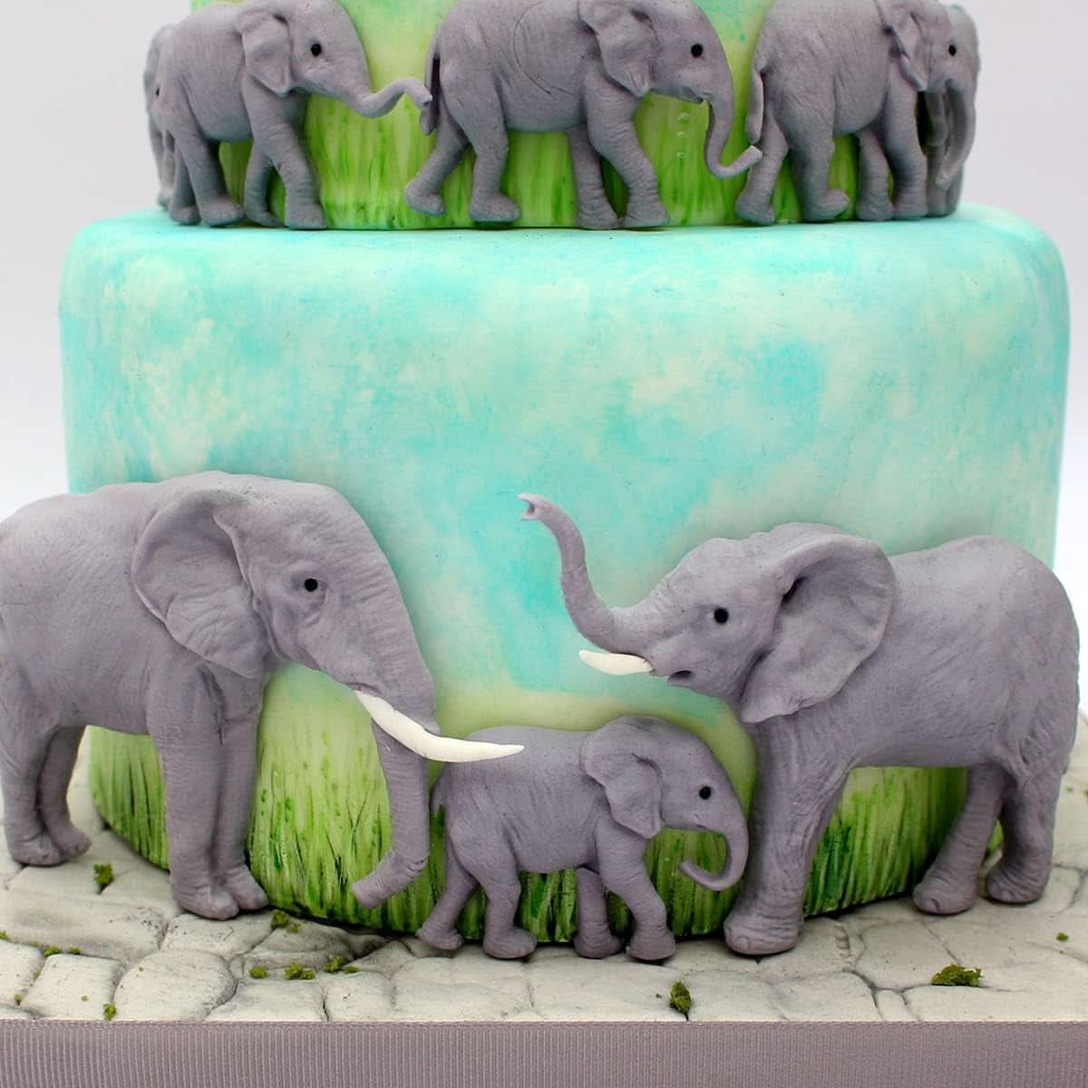 Katy Sue, Moule Silicone Famille d'Éléphants Cuisine Naty Shop