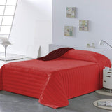 PETTI Artigiani Italiani - Couvre-lit simple, couvre-lit double face, couvre-lit à ressorts, bleu nuit, blanc, 100% Made in Italy Couettes et couettes Naty Shop Bordeaux Lit 100 (170 X260 Cm)