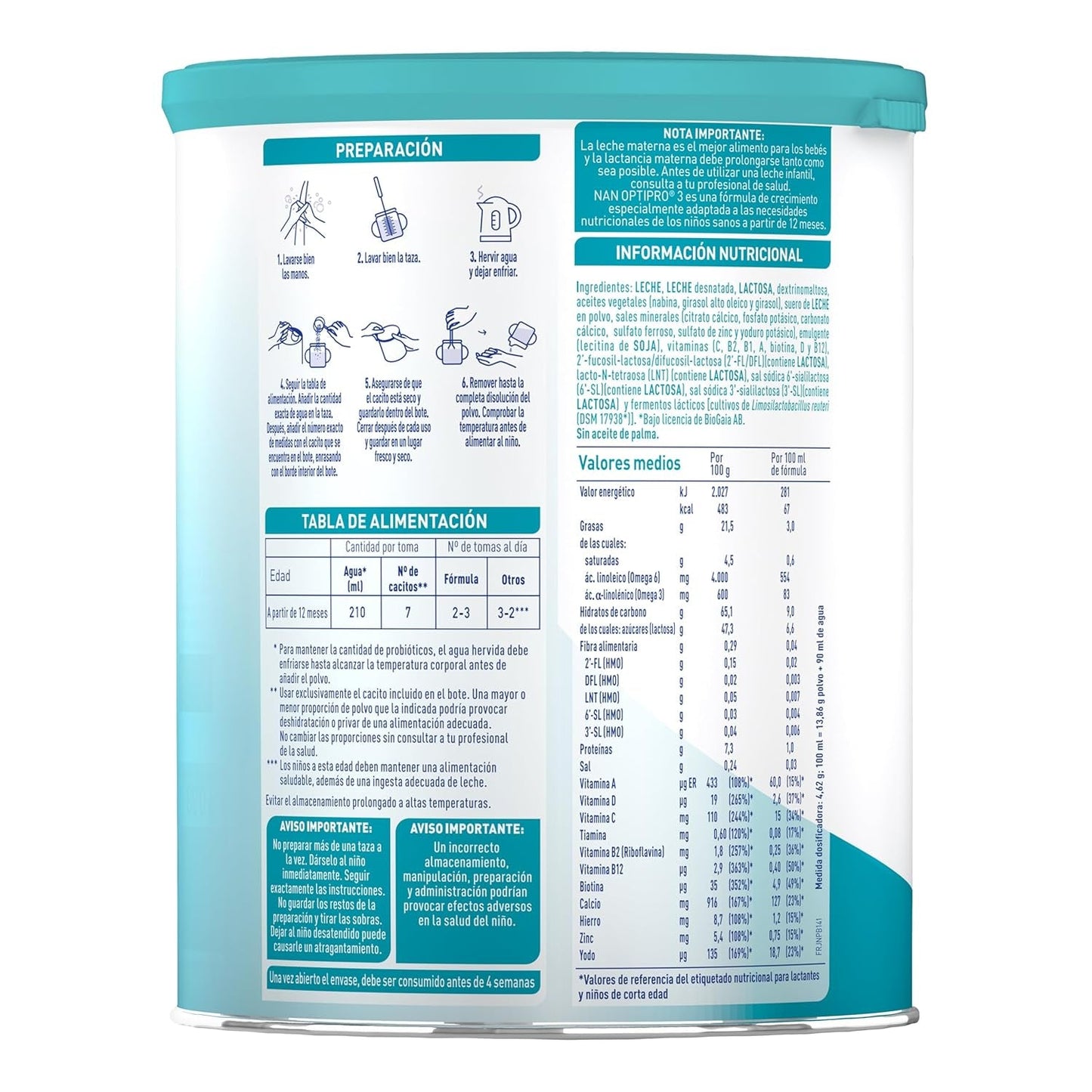 Produits laitiers 3 ENFANTS 800 G
