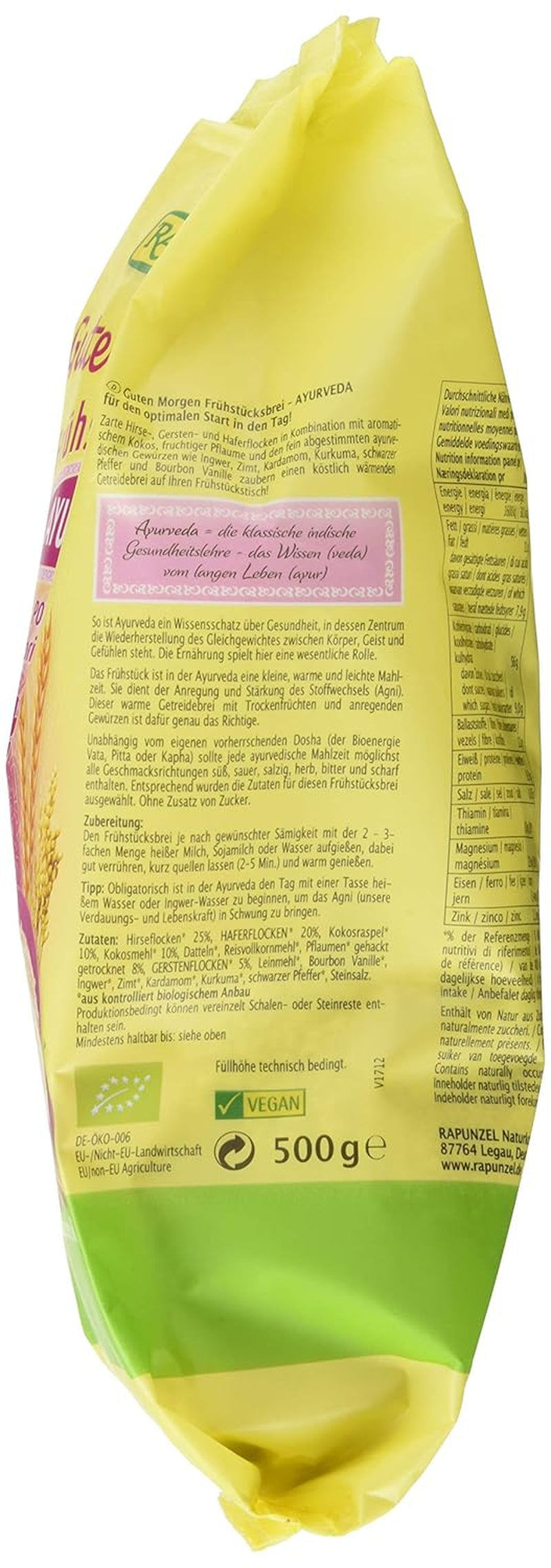 Gruau ayurvédique pour le petit-déjeuner, 500 g