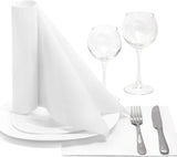 Papstar, 50 serviettes "Collection ROYAL" pli 1/4 48 cm x 48 cm blanc, #11577