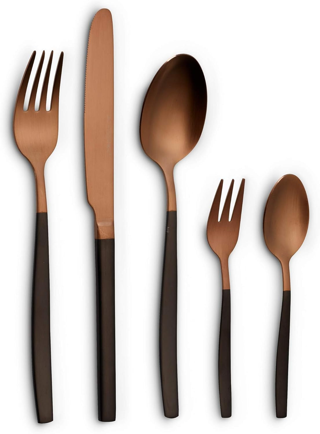 Echtwerk Positano Due-Bronze Ménagère, Black Edition, 20 pièces, 4 personnes Cuisine Naty Shop Bronze / Noir