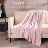 Couverture polaire en flanelle Brentford's, extra douce, grande, moelleuse, chaude, couvre-lit pour chambre à coucher, lit simple, canapé, rose blush - 120 x 150 cm Beds and Couvertures Beuche den Brentfords-Store