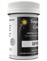 Colorant alimentaire blanc Sugarflair pour pâtes, colorant alimentaire pour pâtes, fondant et pâte d'amande, colorant pour pâtes - 25g