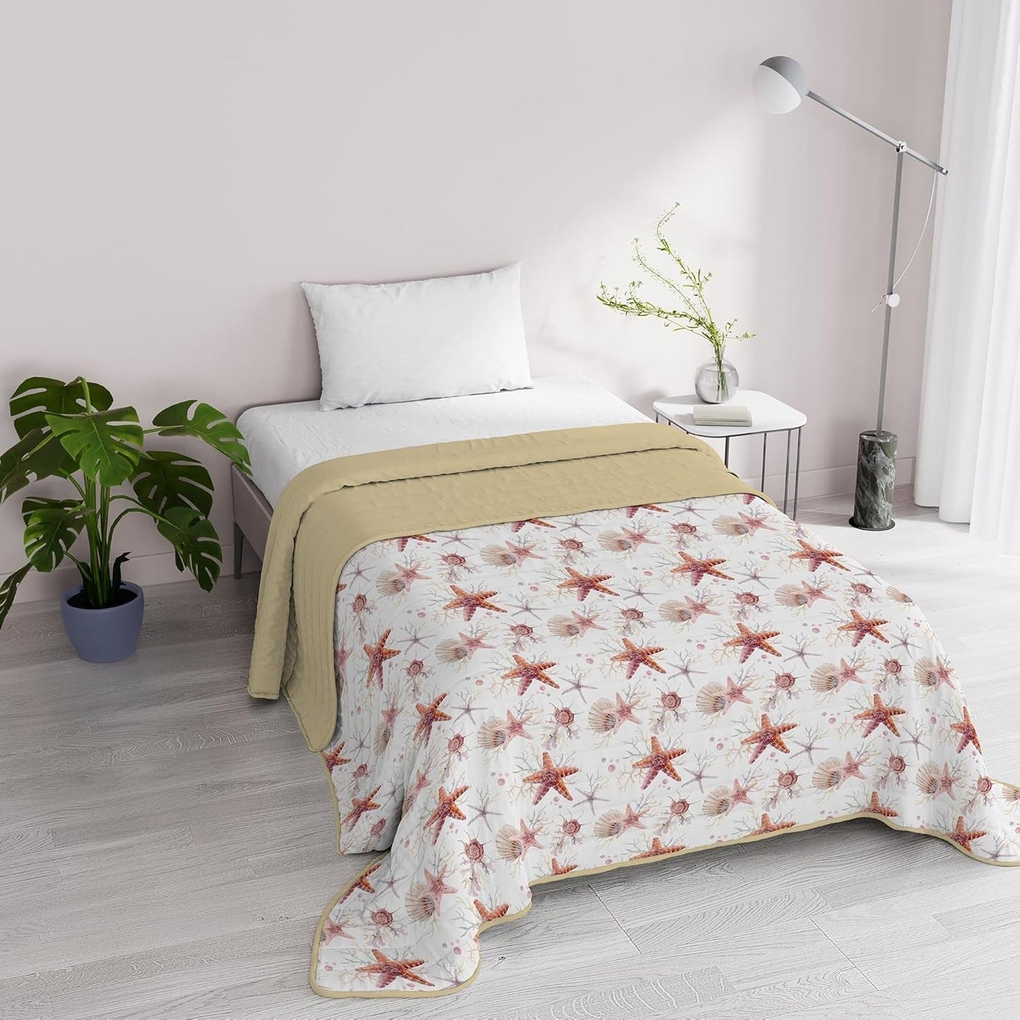 Literie italienne fantaisie en microfibre été 1.5 lit Murrine couettes Naty Shop étoile de mer 1 Posto E Mezzo