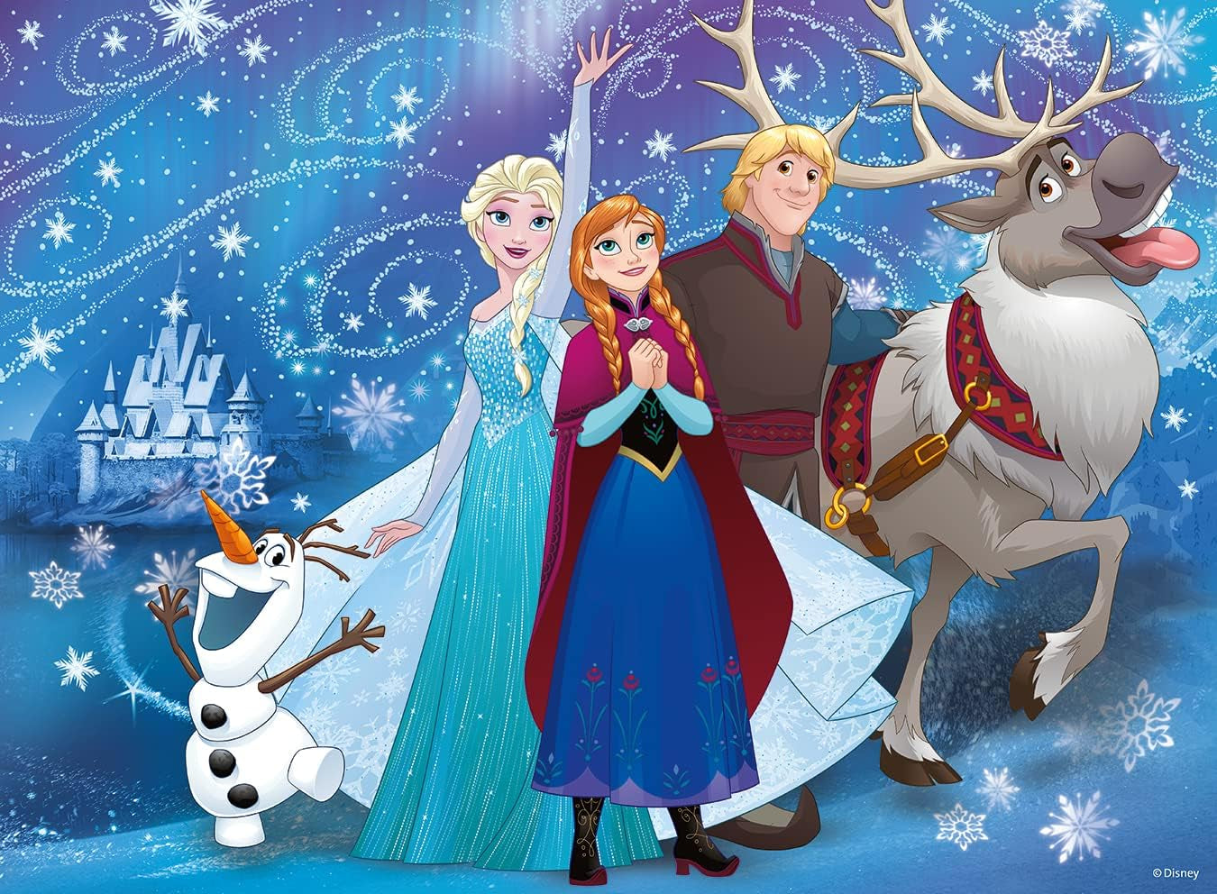 Ravensburger Puzzle pour enfants - 13610 La Reine des Neiges - Neige scintillante - Disney La Reine des Neiges Puzzle pour enfants à partir de 6 ans, de 100 pièces au format XXL, avec paillettes Puzzle Naty Shop