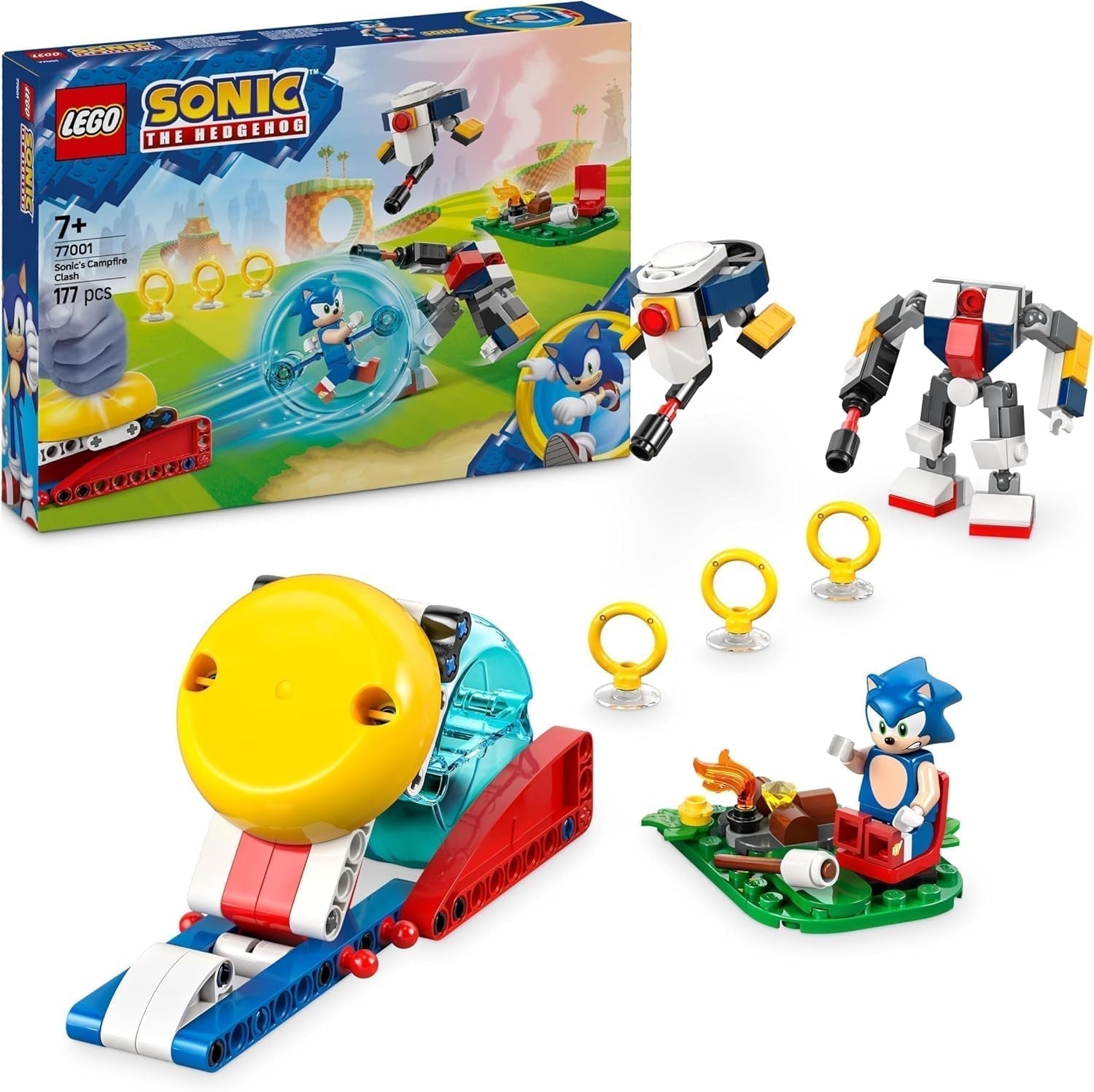 LEGO Sonic the Hedgehog Sonics Showdown At The Campfire Game Jouet pour enfants et fans de jeux vidéo Ensemble de construction pour garçons et filles 7 ans Ensemble d'aventure à collectionner 77001 Jeux de construction Beuche den LEGO-Store Default Title