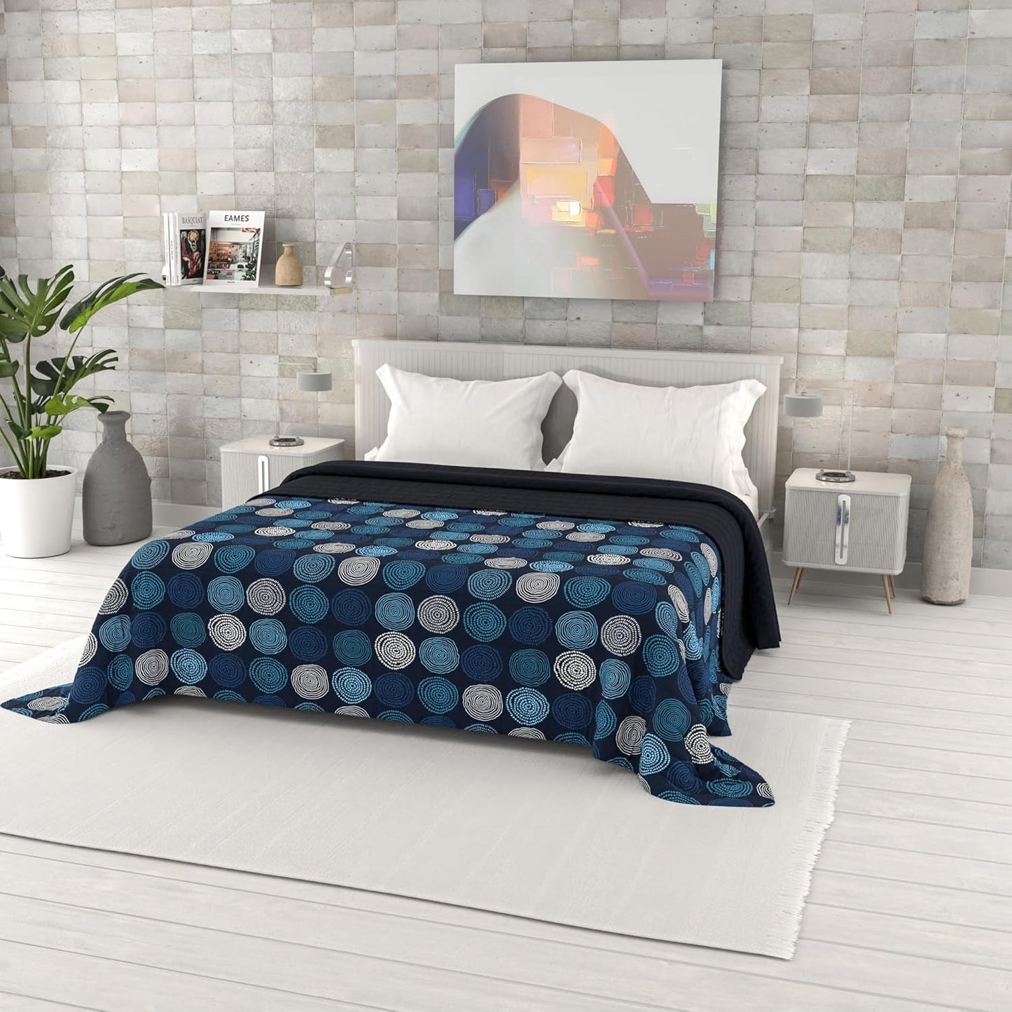 Couette d'été imprimée fantaisie, garnissage polyester, Pétales, 260X270Cm Couettes et quilts Naty Shop Ipnotic 260X270Cm