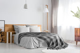 Jeté Frisco, Coton recyclé, Traditionnel, Plaid, Pour chaise, canapé, canapé, jeté, couverture, Anthracite, 127 X 152 Cm Lits et couvertures Emma Barclay