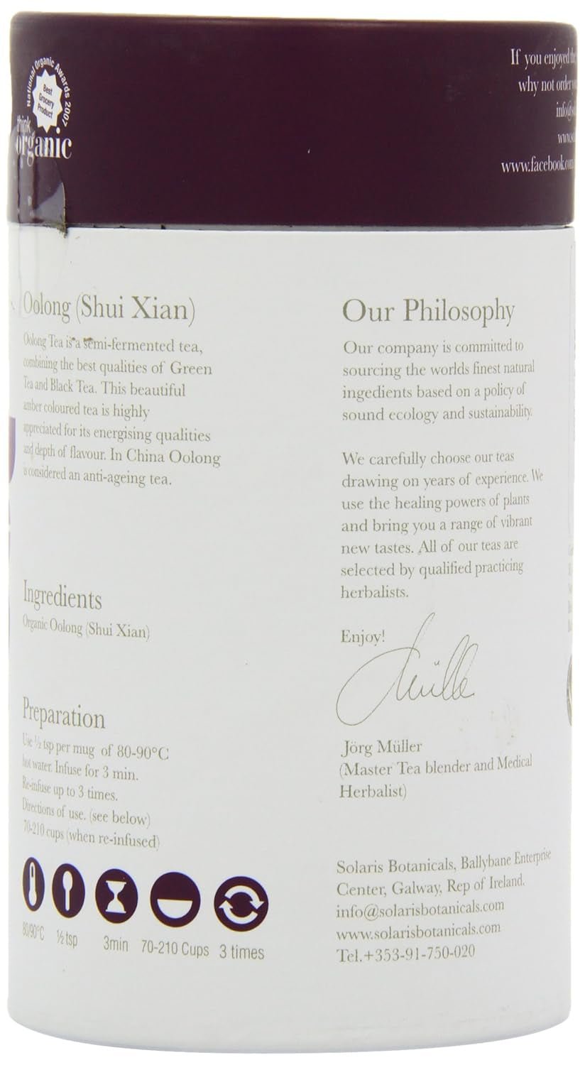 Oolong biologique (Shui Xian), paquet de 1 (1 x 75 g)