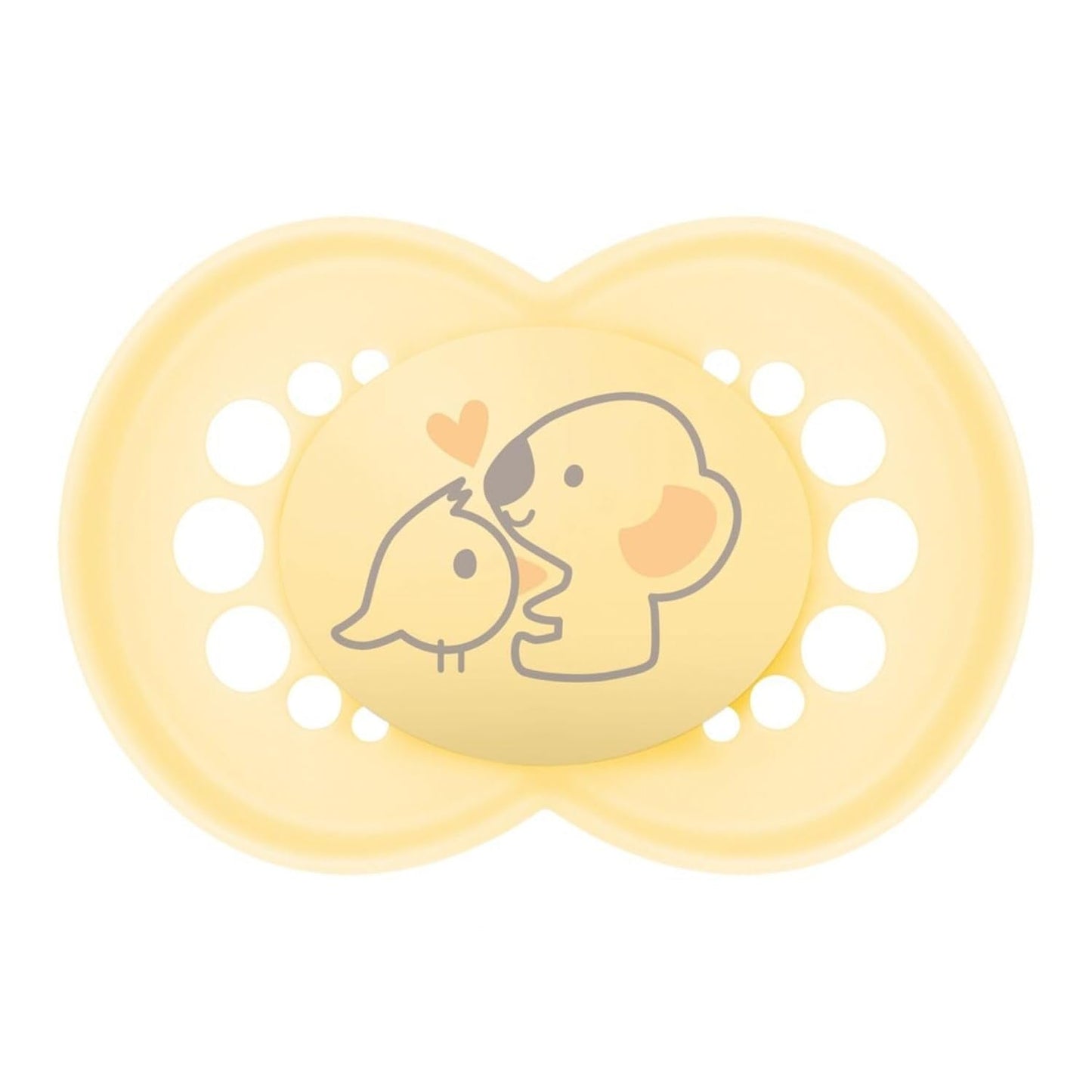 MAMAN | Sucette originale beige 18+ mois (pack de 3) couleur aléatoire - Tétine symétrique en silicone ultra-doux - Sucette bébé de forme anatomique pour un développement optimal de la bouche