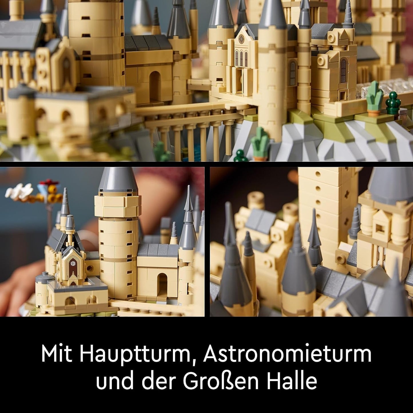 Château de Poudlard LEGO Harry Potter avec ailes de château - ensemble de collection pour adultes comprenant la tour principale et la tour astronomique, la chambre des secrets et une figurine d'architecte - cadeau pour femme - 76419 Jeux de construction Besuche den LEGO-Store
