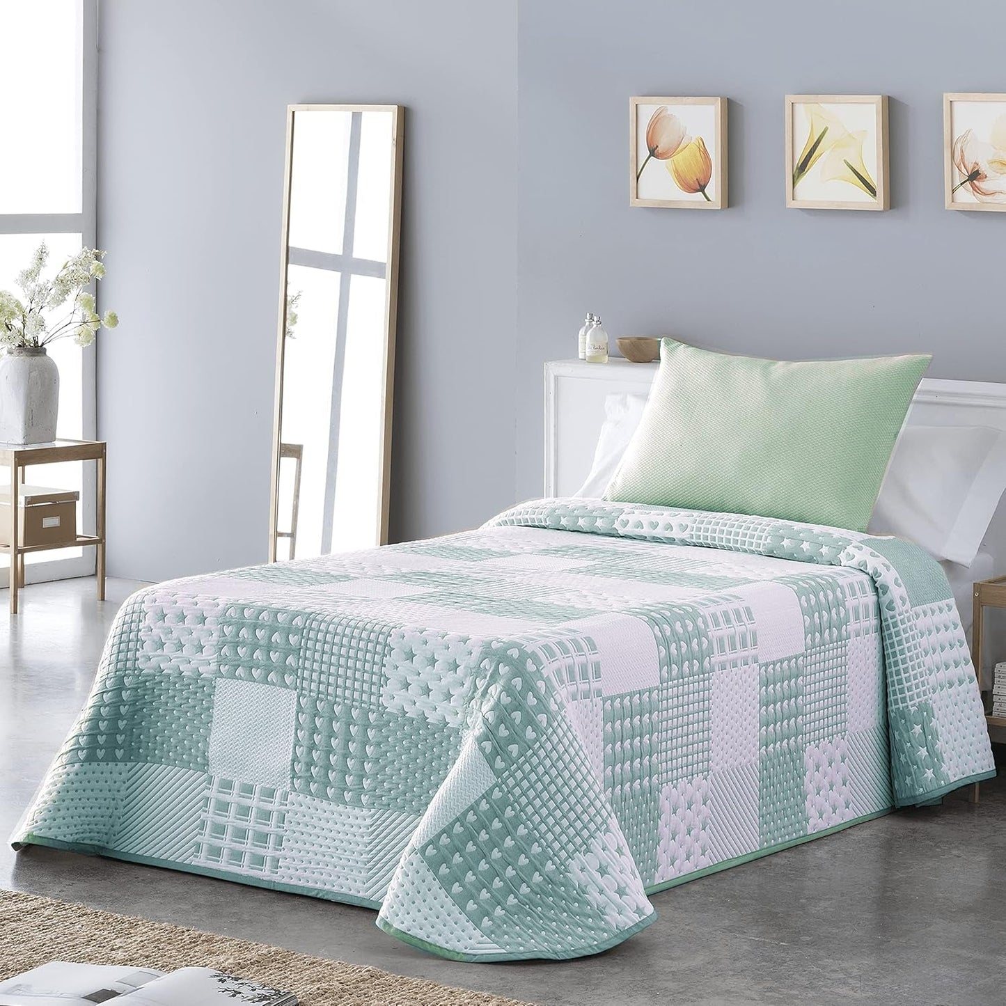 Couvre-lit Sofia 21 clair Pour lits doubles de 180 et 200 cm, Couvre-lit Pour lits de 180 et 200 cm, Lits et couvertures gris Besuche den VIALMAN-Store Greetings Cama 180 : 270Cm X 270Cm