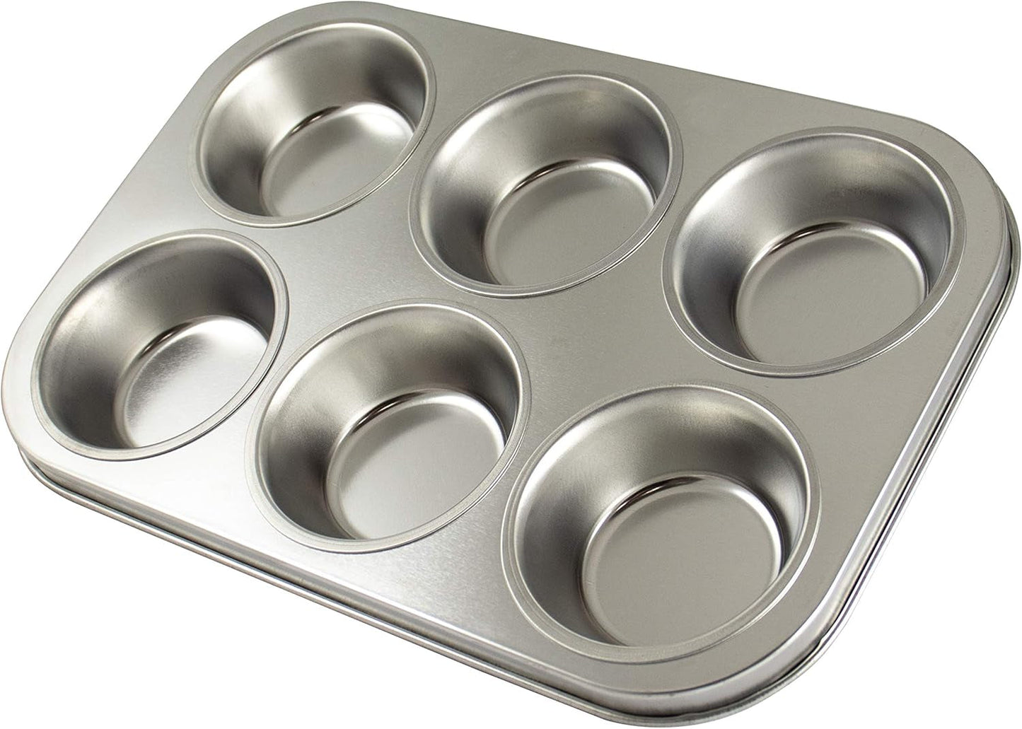 Zenker 62230 Plaque à pâtisserie Cupcake/Muffin 6 pcs, Bande 29 X 19,5 X 3Cm, Silver Line Moules et plaques à pâtisserie Naty Shop