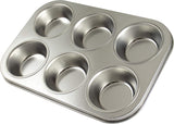 Zenker 62230 Plaque à pâtisserie Cupcake/Muffin 6 pcs, Bande 29 X 19,5 X 3Cm, Silver Line Moules et plaques à pâtisserie Naty Shop