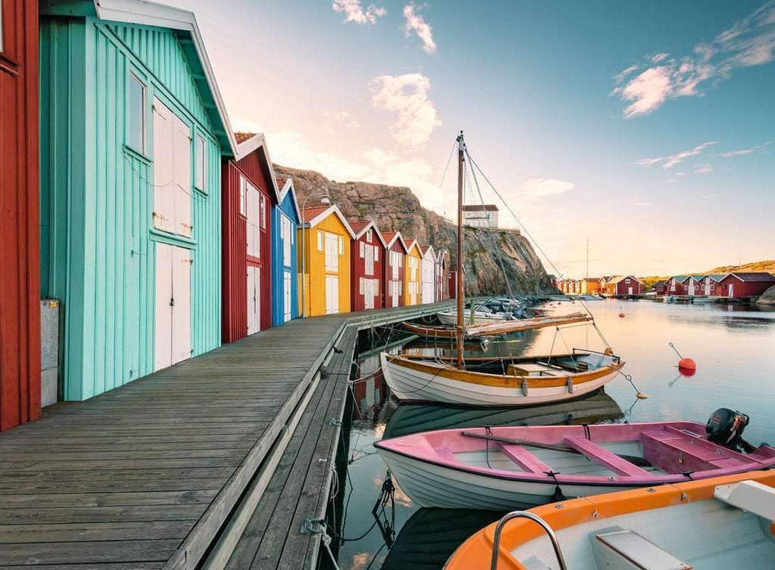 Ravensburger Puzzle 12000847, Lieux scandinaves - Hangars à bateaux à Smøgen, Suède - Puzzle de 500 pièces pour adultes et enfants de plus de 12 ans Puzzle Naty Shop