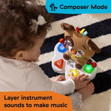 Baby Einstein, Drum & Learn Dean Jouet d'apprentissage musical - Jouet multisensoriel pour bébé, 2 modes de jeu, couleurs, formes et instruments, plus de 50 sons, à partir de 6 mois Jouets pour bébés Naty Shop