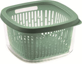 Scie pour conserver l'arôme des fruits, plastique, verte, 4 LT - rectangulaire Boîtes de conservation alimentaire Naty Shop Green 1,5 Lt - carrée