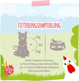 MjAMjAM - Nourriture humide premium pour chat - poulet délicat aux fraises fruitées 400g, paquet de 6 (6 x 400g), naturelle avec un supplément de viande